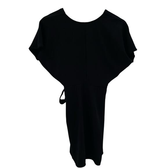 Topshop Preppy Tie Wrap Mini Dress in Black Whimsygoth Dark Witchy Size 2 - Picture 8 of 11